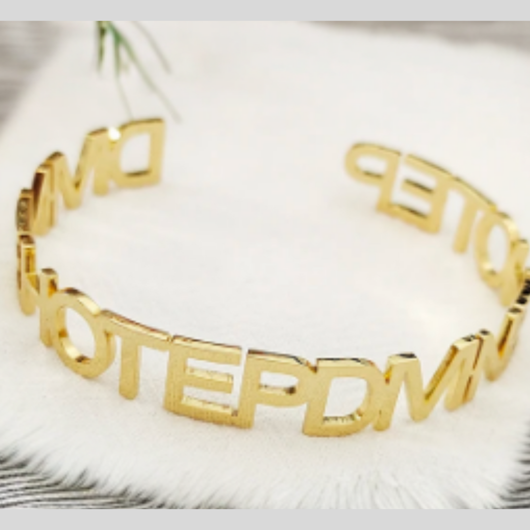 Versace Style Bangle Personalized Name Bracelet