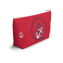 Load image into Gallery viewer, Custom Made Anchor Accessory Pouch w T-bottom
