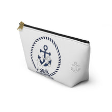 Load image into Gallery viewer, Custom Made Anchor Accessory Pouch w T-bottom
