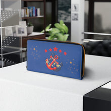 Load image into Gallery viewer, Custom Made Anchor Design Zipper Wallet
