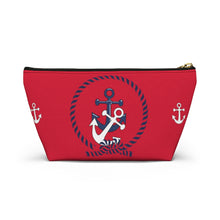 Load image into Gallery viewer, Custom Made Anchor Accessory Pouch w T-bottom
