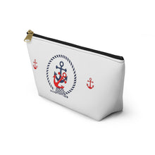 Load image into Gallery viewer, Custom Made Anchor Accessory Pouch w T-bottom
