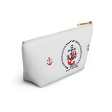 Load image into Gallery viewer, Custom Made Anchor Accessory Pouch w T-bottom

