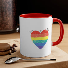 Load image into Gallery viewer, Love Is Love Accent Coffee Mug, 11oz
