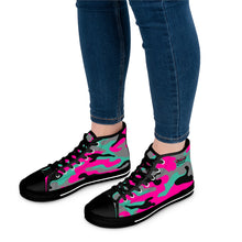 Load image into Gallery viewer, HMU Ladies Brand Camouflage Custom Design Women's High Top Sneakers
