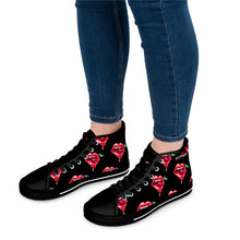 Load image into Gallery viewer, Lip with Cherry Brand Custom Design Women's High Top Sneakers
