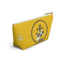 Load image into Gallery viewer, Custom Made Anchor Accessory Pouch w T-bottom
