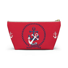 Load image into Gallery viewer, Custom Made Anchor Accessory Pouch w T-bottom
