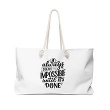 Load image into Gallery viewer, Motivational Print Custom Design Weekender Bag
