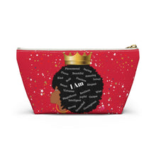 Load image into Gallery viewer, Afro I Am Custom Made Accessory Pouch w T-bottom
