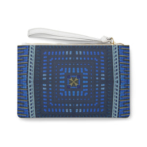 Clutch Bag Spring "Blue Abstract Print"