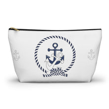Load image into Gallery viewer, Custom Made Anchor Accessory Pouch w T-bottom
