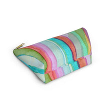 Load image into Gallery viewer, Abstract Custom Made Accessory Pouch w T-bottom
