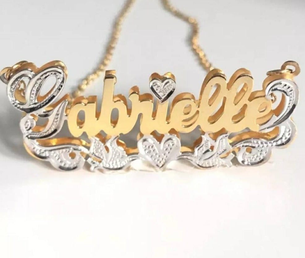 Gold Plated Stylish Name Necklace