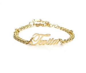 Personalized Anklet Bracelet 5mm Cuban Link Chain