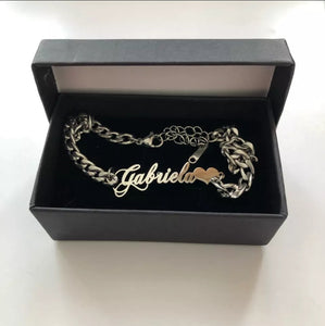 Personalized Anklet Bracelet 5mm Cuban Link Chain