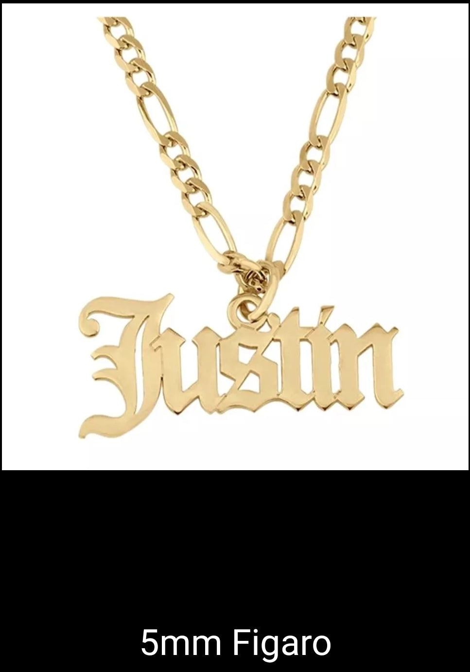 14K Personalized Link Name Necklace