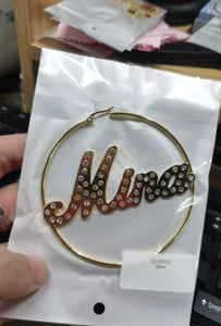 40mm-100mm CZ Custom Hoop Earring