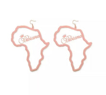 Load image into Gallery viewer, Africa&#39;s Queen Personalized Name Earrings
