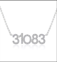 Load image into Gallery viewer, 9mm Letter or Number CZ Pendant Necklace
