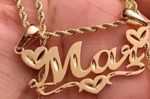 Load image into Gallery viewer, Gold Plated Heart Designed Personalized Necklace
