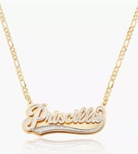 Load image into Gallery viewer, Varsity Personalized 18k Double Plated Necklace
