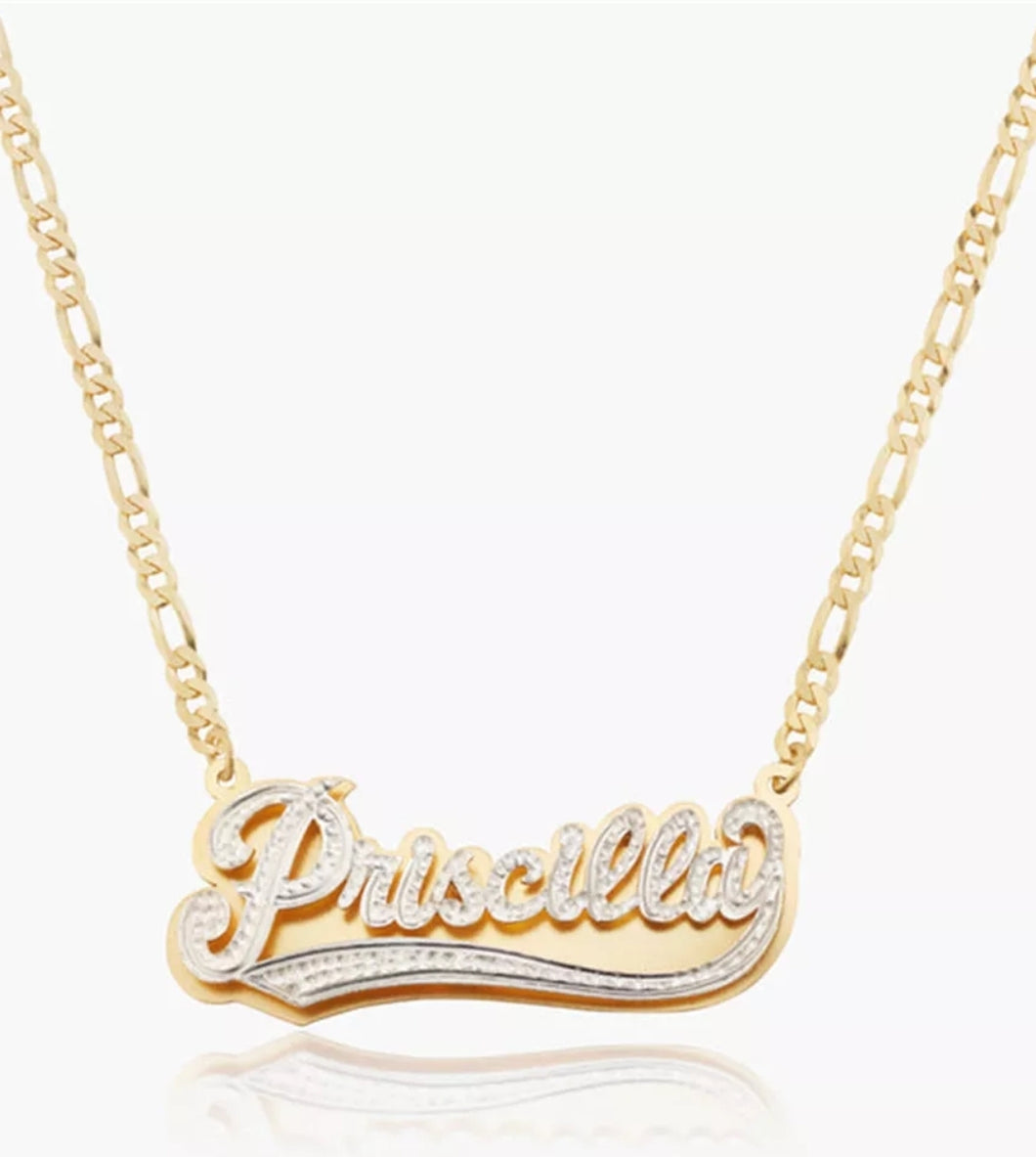 Varsity Personalized 18k Double Plated Necklace