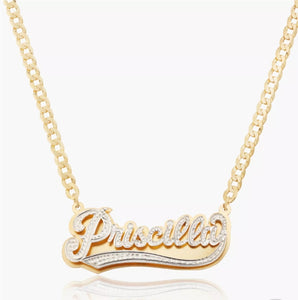 Varsity Personalized 18k Double Plated Necklace