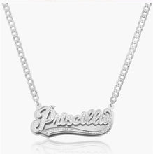 Load image into Gallery viewer, Varsity Personalized 18k Double Plated Necklace
