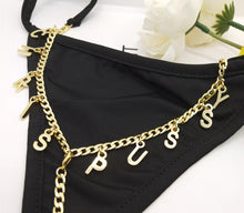 Load image into Gallery viewer, Bikini Thong Letters Personalized Panties
