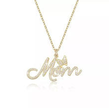 Load image into Gallery viewer, Butterfly Name Necklace 18k Gold With Zircon Crystals
