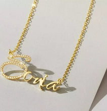Load image into Gallery viewer, Personalized Handwritten 18K Diamond Pendant Necklace
