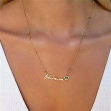 Load image into Gallery viewer, Handwritten Birthstone Personalized Name Necklace
