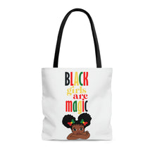 Load image into Gallery viewer, Black Girls Are Magic AOP Tote Bag
