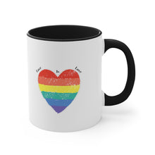 Load image into Gallery viewer, Love Is Love Accent Coffee Mug, 11oz

