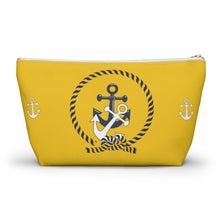 Load image into Gallery viewer, Custom Made Anchor Accessory Pouch w T-bottom
