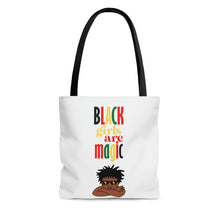 Load image into Gallery viewer, Black Girls Are Magic AOP Tote Bag
