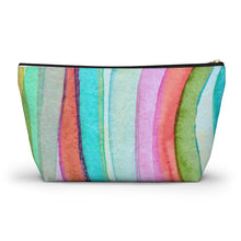 Load image into Gallery viewer, Abstract Custom Made Accessory Pouch w T-bottom
