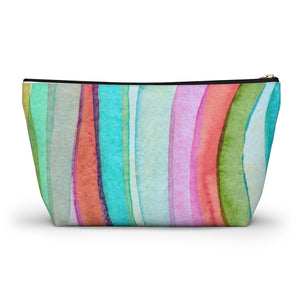 Abstract Custom Made Accessory Pouch w T-bottom