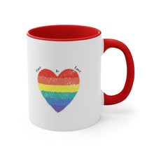 Load image into Gallery viewer, Love Is Love Accent Coffee Mug, 11oz
