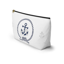 Load image into Gallery viewer, Custom Made Anchor Accessory Pouch w T-bottom

