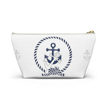 Load image into Gallery viewer, Custom Made Anchor Accessory Pouch w T-bottom
