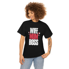 Load image into Gallery viewer, Wife Mum Boss Custom Design Print T-shirt
