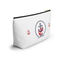 Load image into Gallery viewer, Custom Made Anchor Accessory Pouch w T-bottom
