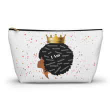 Load image into Gallery viewer, Afro Queen I Am Custom Made Accessory Pouch w T-bottom
