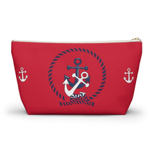 Load image into Gallery viewer, Custom Made Anchor Accessory Pouch w T-bottom
