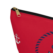 Load image into Gallery viewer, Custom Made Anchor Accessory Pouch w T-bottom
