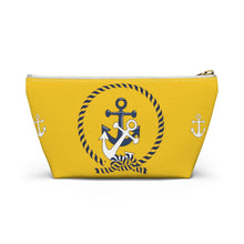 Load image into Gallery viewer, Custom Made Anchor Accessory Pouch w T-bottom
