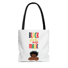 Load image into Gallery viewer, Black Girls Are Magic AOP Tote Bag
