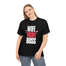 Load image into Gallery viewer, Wife Mum Boss Custom Design Print T-shirt
